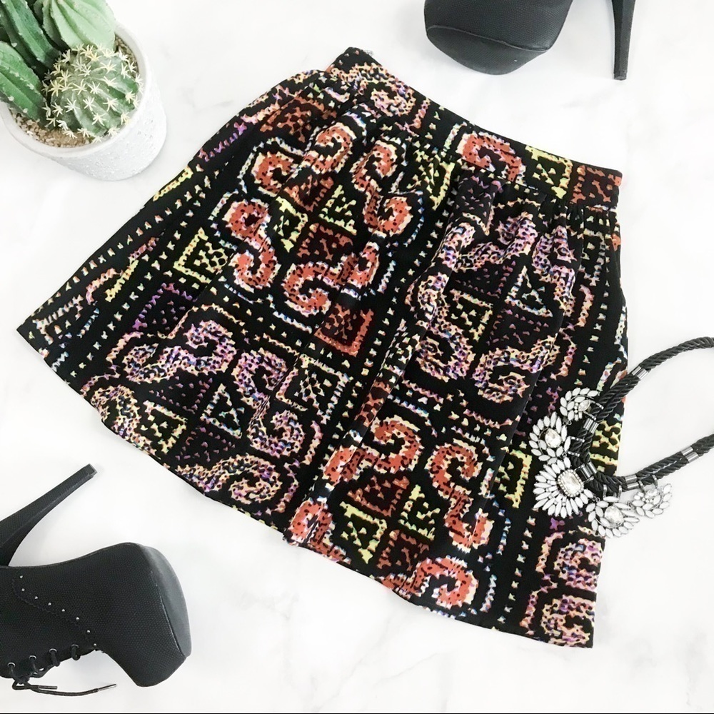 Ladakh Mayan Printed High Waist Skirt